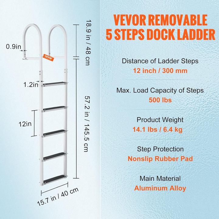 Immagine prodotto Vevor Scaletta per Pontile (Scala singola, 41.20 cm)