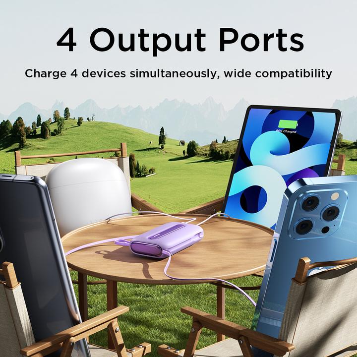 Actual product image Joyroom Powerbank JR-L012 Plus,20000mAh, 22.5W (Purple) (20000 mAh, 22.50 Wh)