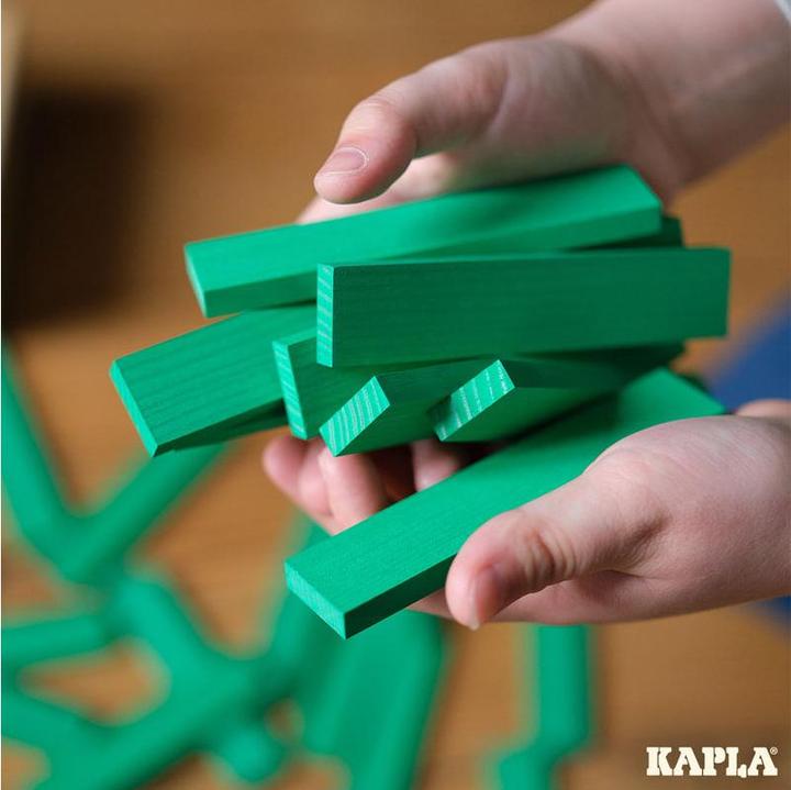 Actual product image Kapla - 40 SQUARES - Colored planks light green