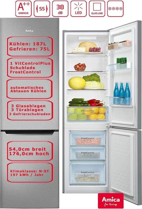 Image du produit Amica KGCL 387 150 E (262 l)