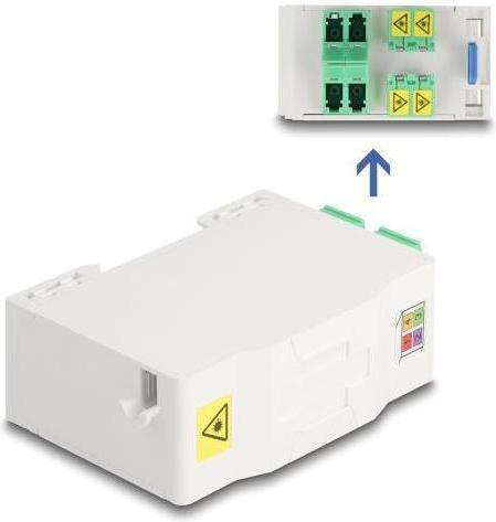 Actual product image Delock Fibre optic junction box for top-hat rail with splice holder (Splice box)
