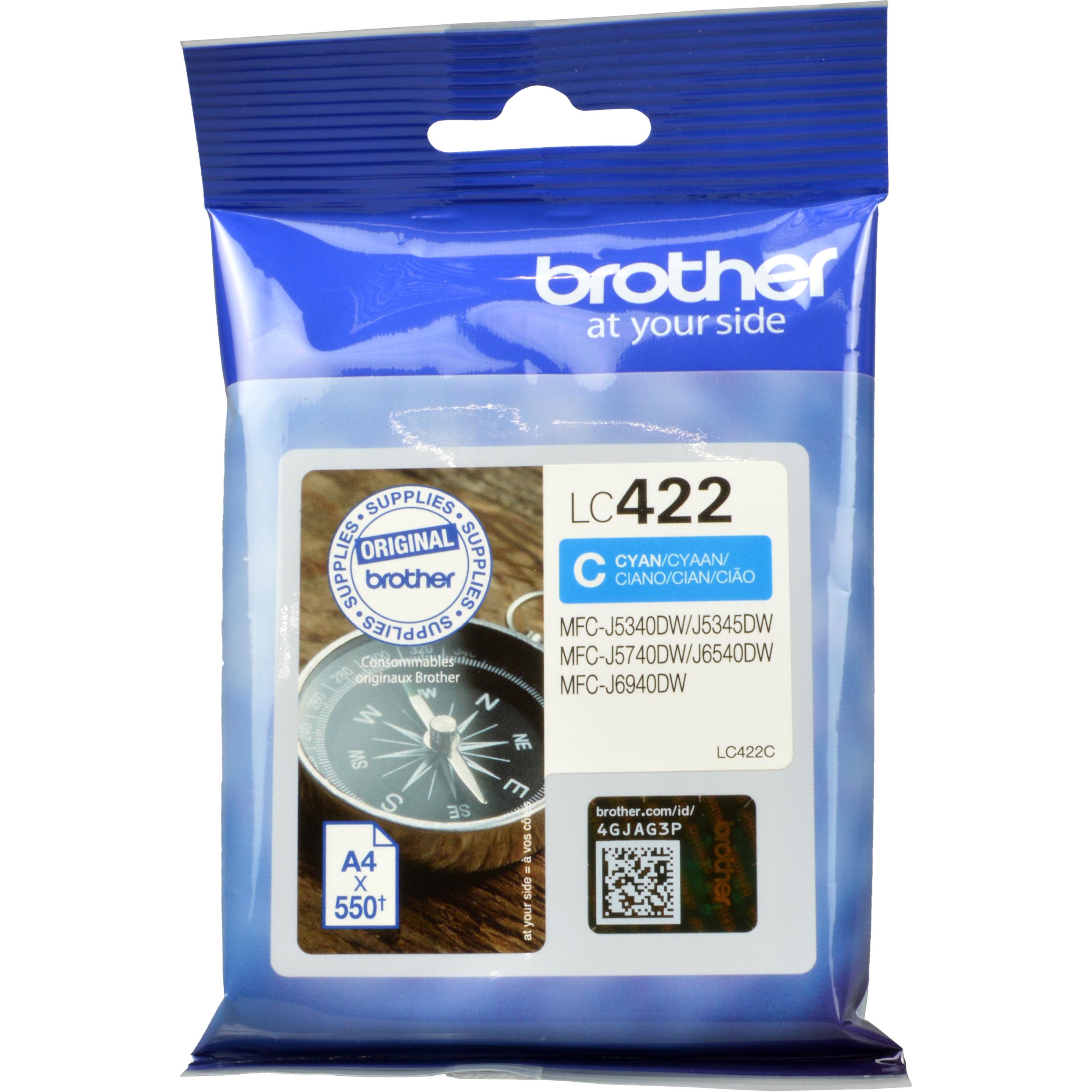 Brother, Druckerpatrone, LC-422C Cyan (C)