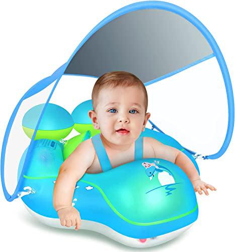 Actual product image Activity Board Baby Float Ring with Removable Sun Canopy, Baby Float Inflatable Float Ring Baby for Baby from