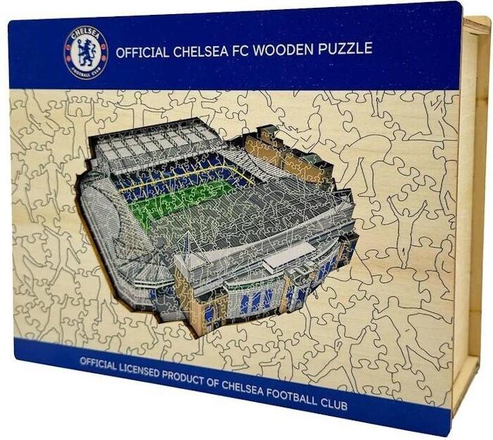 Actual product image Iconic Chelesea FC - Stamford Bridge Stadium - Wooden Puzzle Size M (270 pieces) (270 pieces)