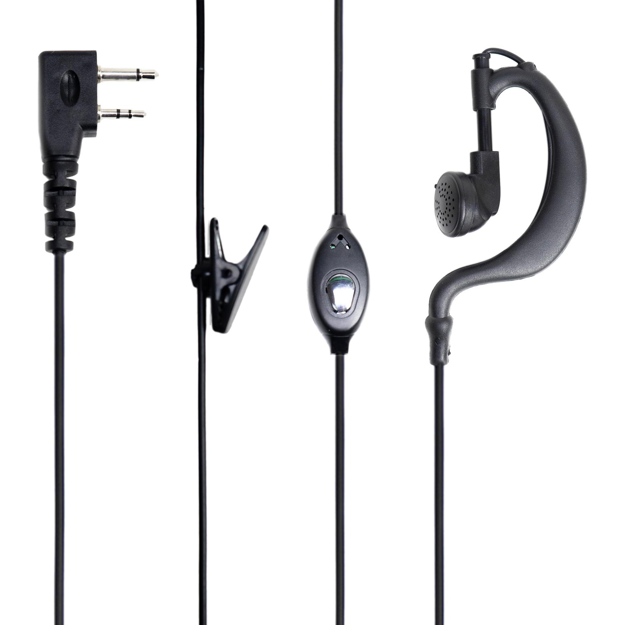 PNI Kopfhörer mit Mikrofon HF32 mit 2 Pins Typ PNI-M für CB-Funkgeräte, Walkie-Talkie Zubehör