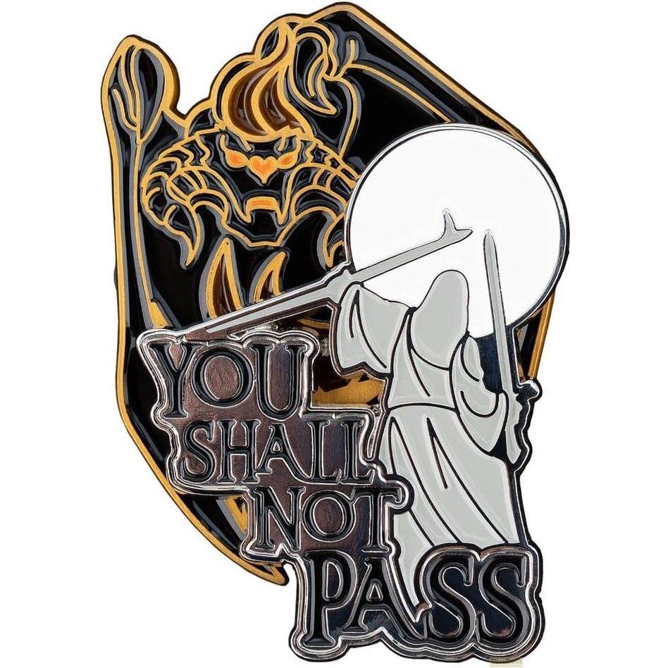 Weta Workshop Multicolore Spillo, Le Seigneur Des Anneaux Pack 2 Pin's You Shall Not Pass 8 Cm,