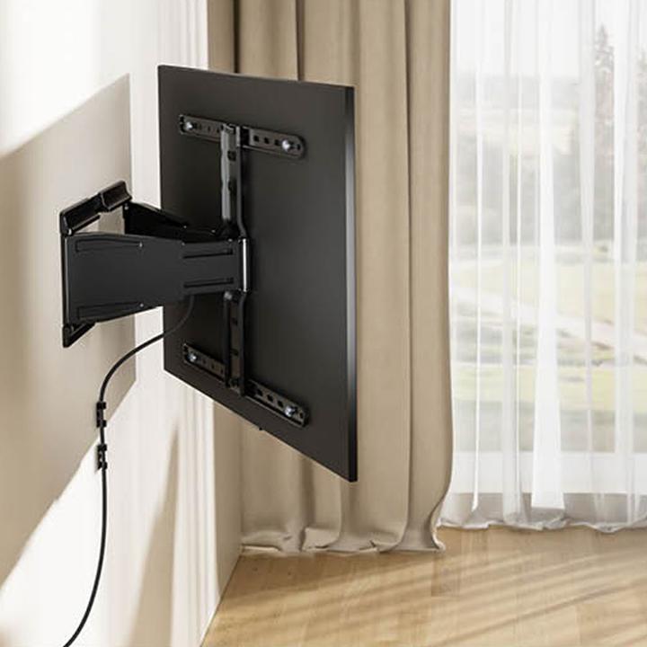 Image du produit Nedis Support TV mural pour 43 à 90 pouces, entièrement mobile, inclinable et pivotant, ABS / acier (Mur, 90", 50 kg)
