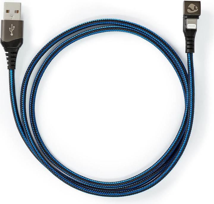 Produktbild Nedis USB-Kabel - Apple Lightning 8-Pin - USB-A Stecker - Vernickelt - 1.00 m - rund - Geflochten/Ny (1 m, USB 2.0, 12 W)