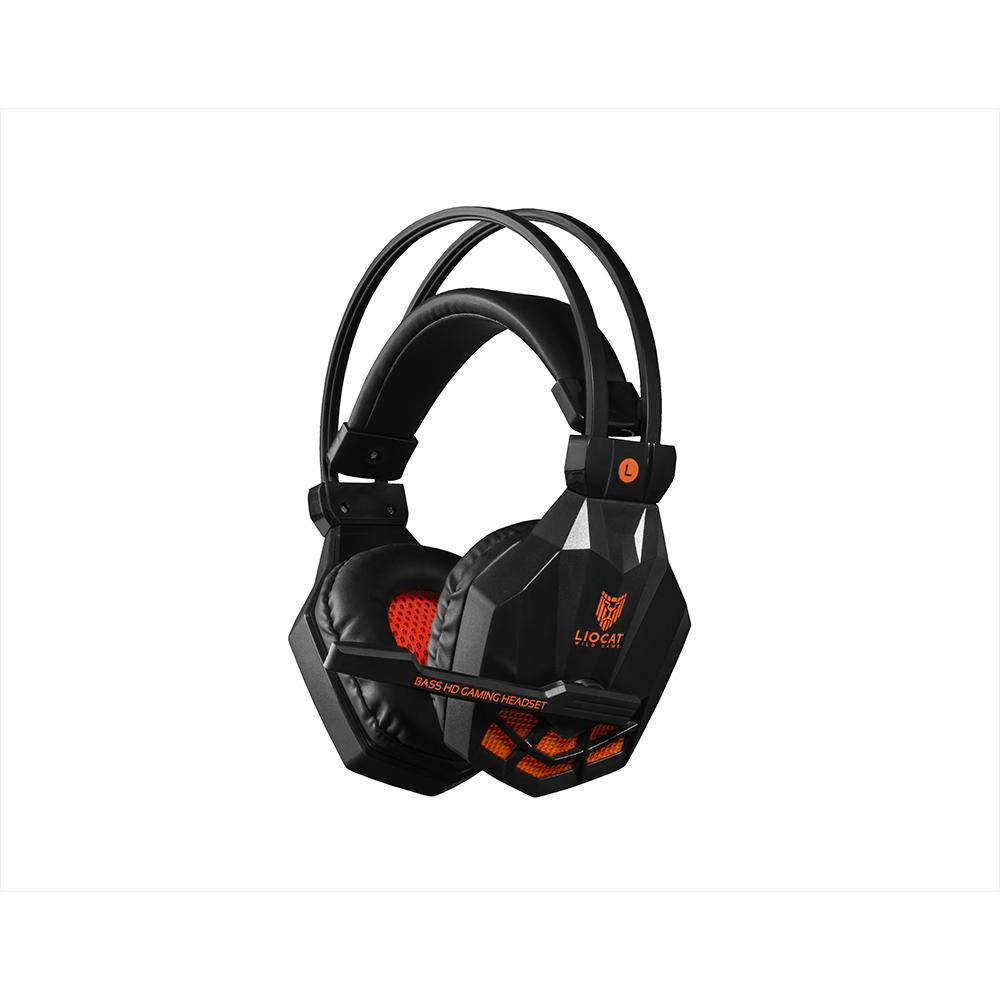 Lioncast HP 585 C Orange (HP 585 C) (Kabelgebunden), Gaming Headset, Schwarz, Orange