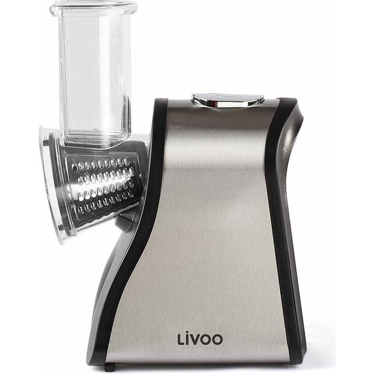 Livoo Multifunktionale elektrische Reibe, Küchenreibe, Schwarz
