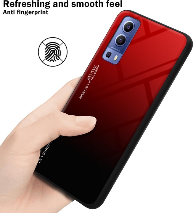 Actual product image Cadorabo TPU 2 colors glass envelope (Vivo Y72 5G, Vivo Y52s 5G)