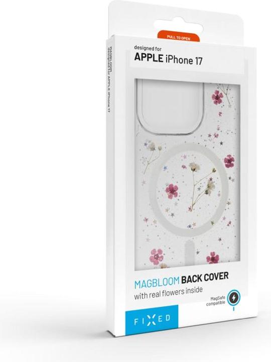 Produktbild Fixed MagBloom-Rückseite mit MagSafe-Halterung für Apple iPhone 17 in der Farbe Blush Plum (Apple iPhone 17)