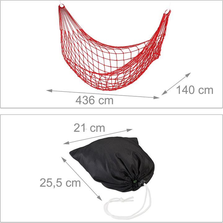 Immagine prodotto Relaxdays Amaca a rete (120 kg)