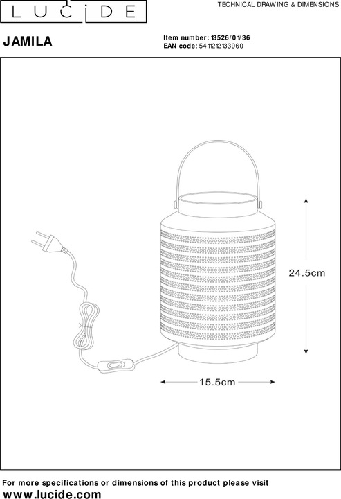 Image du produit Lucide Jamila (E14)