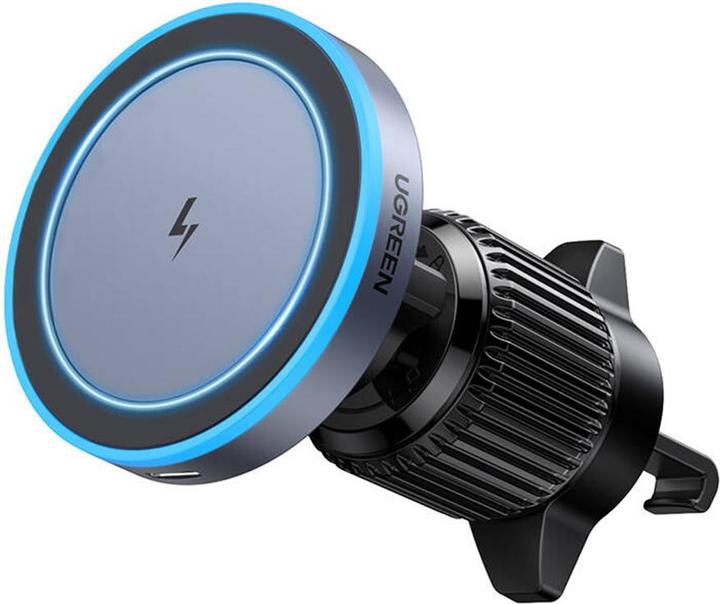 Ugreen Magnetic car holder with inductive charger W525, for air vent, 15W (black)