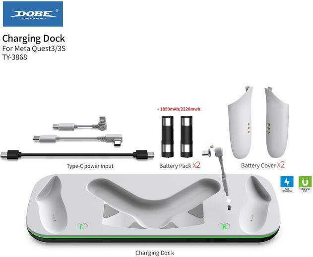 Produktbild Dobe Meta Quest 3S / 3 Ladedock