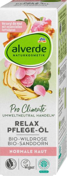 Immagine prodotto dm alverde Olio Relax Care Rosa Selvatica Biologica, Olivello Spinoso Biologico (Olio corpo, 100 ml)