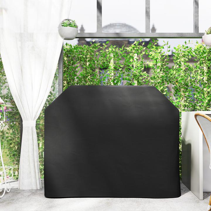 Produktbild Outsunny Grillabdeckung Polyester Schwarz