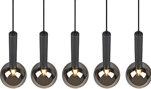 Trio 310300532Pendant lamp black 'Clayton' 5flg