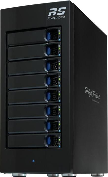 HighPoint RocketStor 6418AS - Baie de disques durs - 8 baies (SATA-600 / SAS-2) (3.5", 2.5")