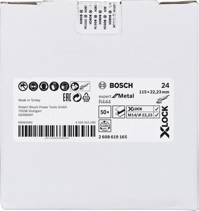 Productafbeelding Bosch Professional Zubehör Ø 115 mm X-LOCK vezelschijf Expert voor metaalkorrel 24 (24)