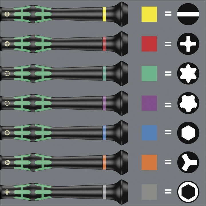 Image du produit Wera 2035/6 B Rack (Vis fendues, Recouvrement cruciforme Phillipps (PH))