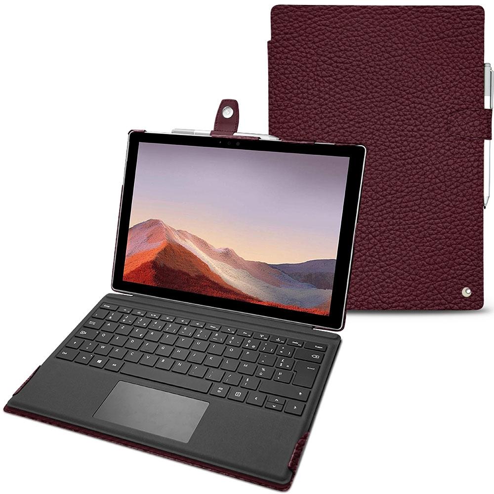 Noreve Lederschutzhülle (Microsoft Surface Pro 7), Tablet Hülle, Violett