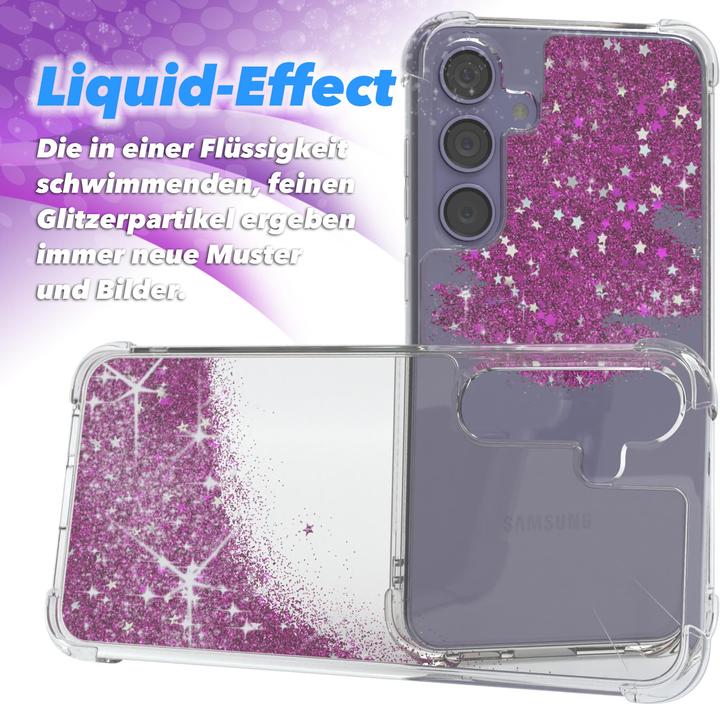 Produktbild EAZY CASE Liquid Glittery Hülle für Galaxy S24 Plus (Samsung Galaxy S24+)
