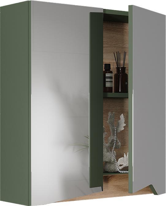 Produktbild Vichy Spiegelschrank Marelle, Grün/Artisan, 60 x 67 cm mit höhenverstellbarem Einlegeboden