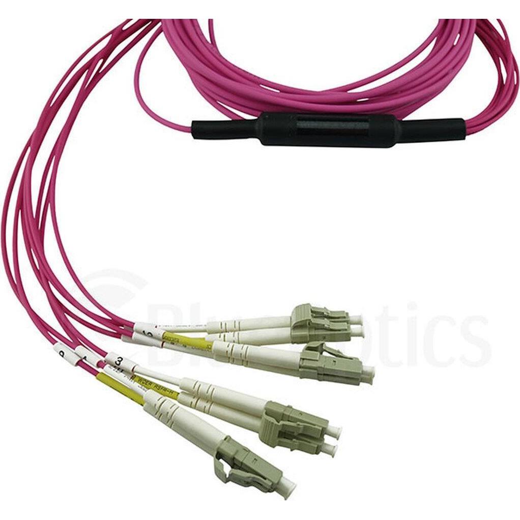 Thumbnail - BlueOptics EMC CBL-MPO12-4LC-OM4-10M kompatibles MPO-4xLC OM4 Patchkabel 10 Meter (UTP, CAT7a, 10 m), Netzwerkkabel