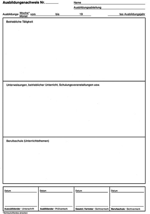 Nutritional values and ingredients Brunnen Training record booklet A4 green (28 x)