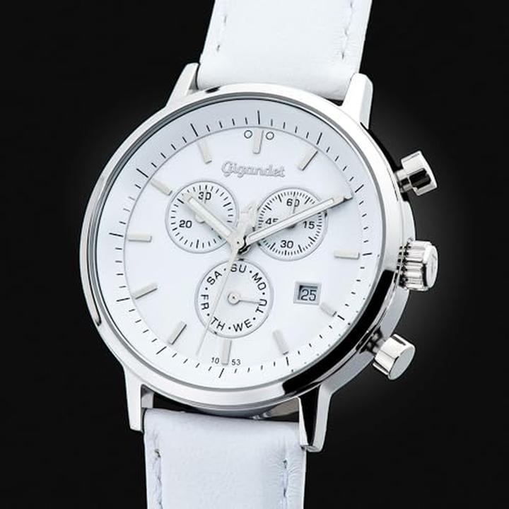 Image du produit Gigandet Montre analogique japonaise à quartz pour homme et femme avec bracelet en cuir (Montre analogique)