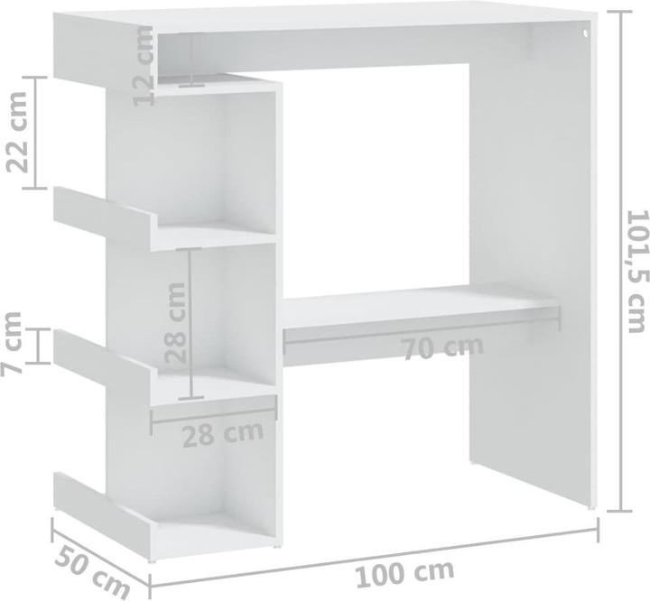 Produktbild vidaXL Bartisch (100 x 50 x 101.50 cm)