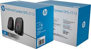 Actual product image HP Speaker DHS-2113, 2.0, 6W, black, Bluetooth, backlight