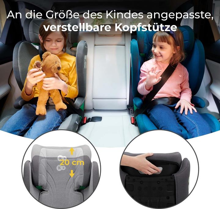 Productafbeelding KinderKraft Junior Fix 2 I-Maat Raket Grijs (Kinderzitje, ECE R129/i-Size standaard)