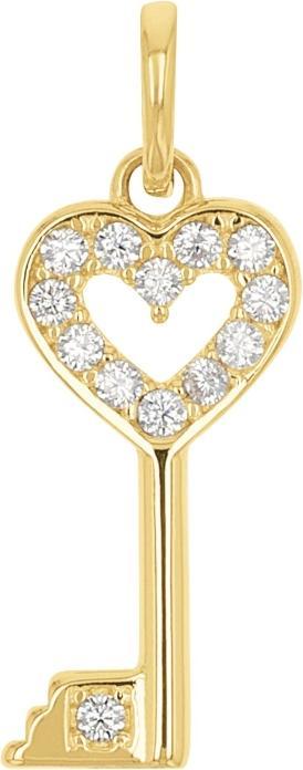 Immagine prodotto Amor Ciondolo da donna, oro 375, zirconi sintetici. | Chiave (9 ct, Oro 375)