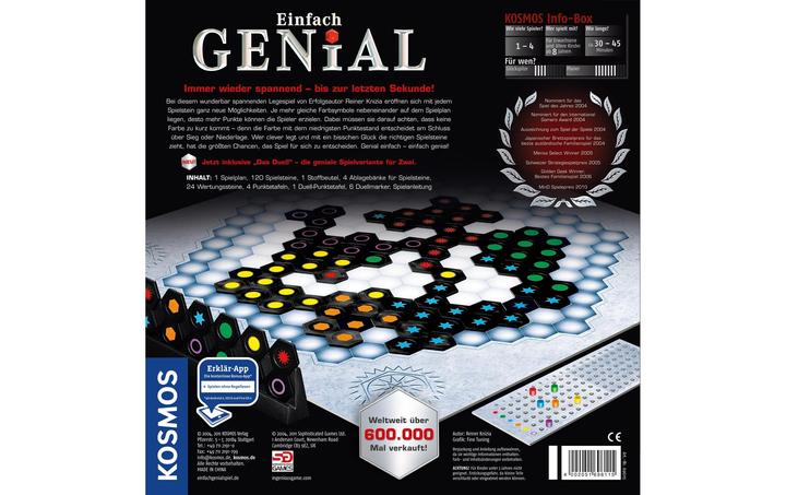 Actual product image Kosmos Einfach Genial (German, Reiner Knizia, 2023)