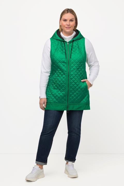 Actual product image Ulla Popken Hooded Quilted Vest Fully Lined (46, 48)