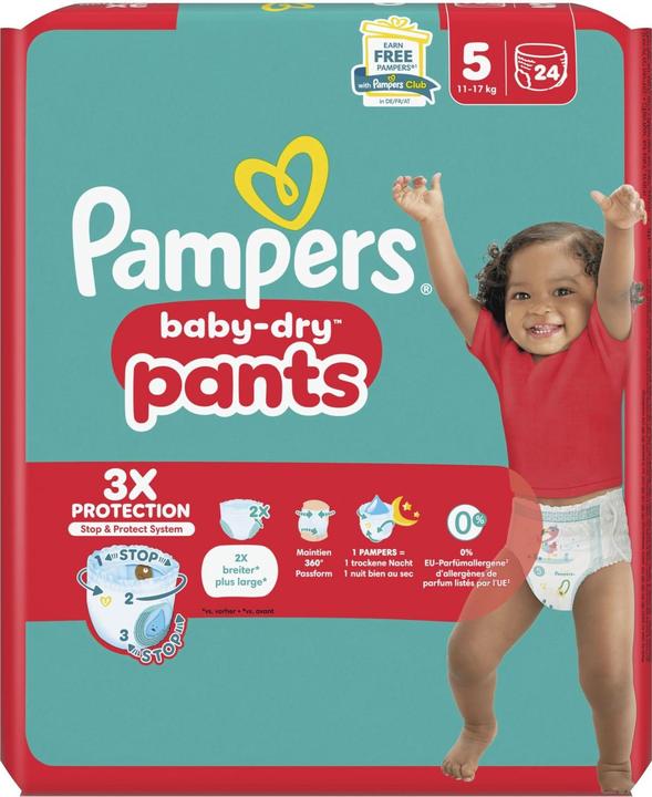 Immagine prodotto Pampers Baby-Dry Pants (Dimensione 5, Box mezzo mese, 24 pz.)