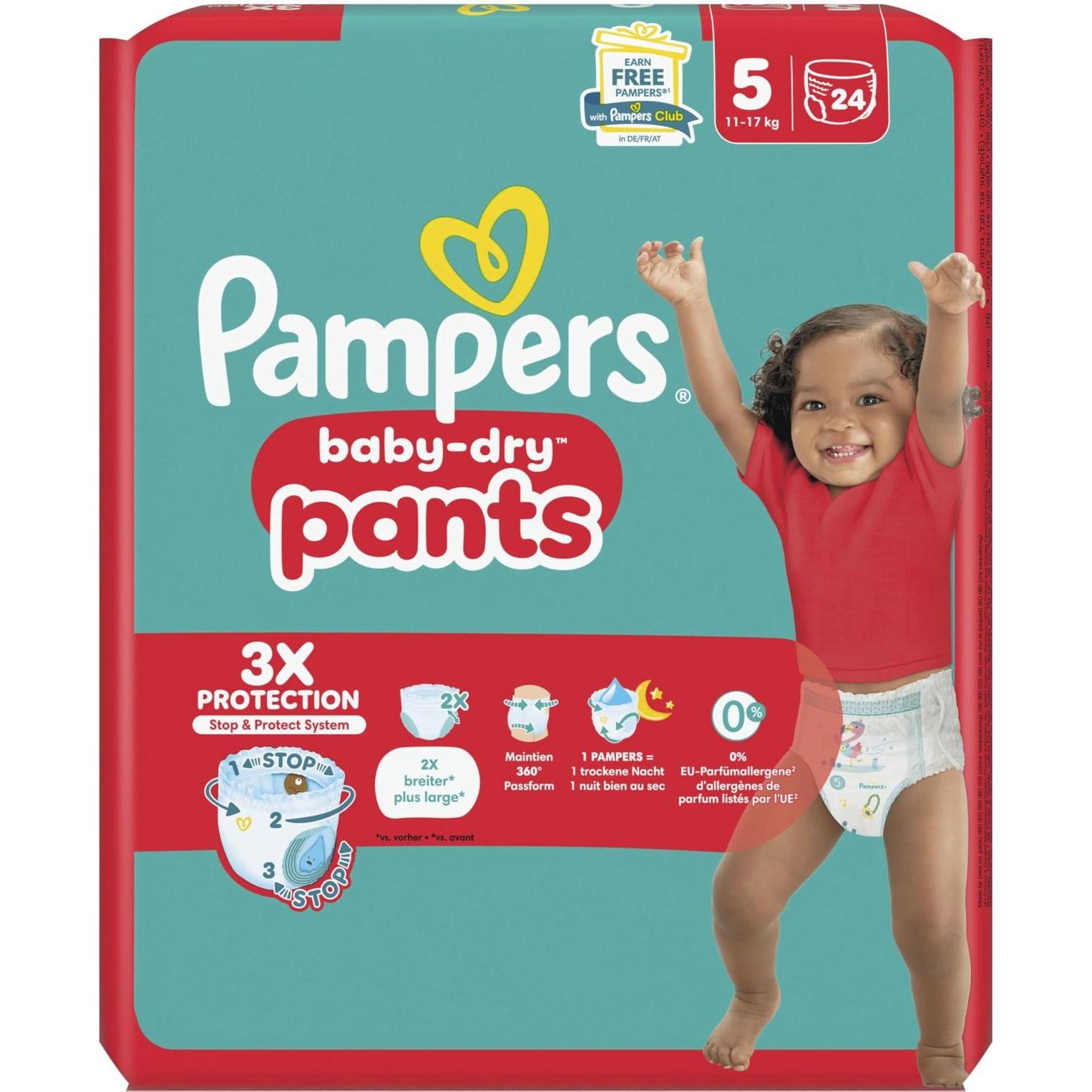 Pampers Baby-Dry Pants (Dimensione 5, Box mezzo mese, 24 pz.)
