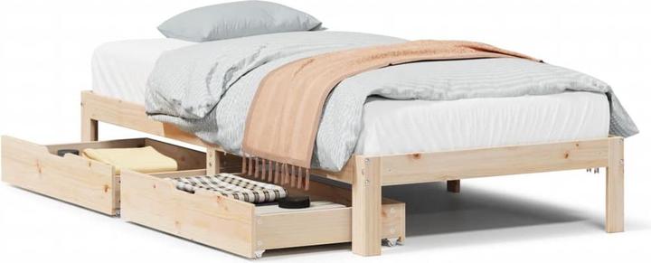 Produktbild vidaXL Bett mit Schubladen Kiefer (75 x 190 cm)