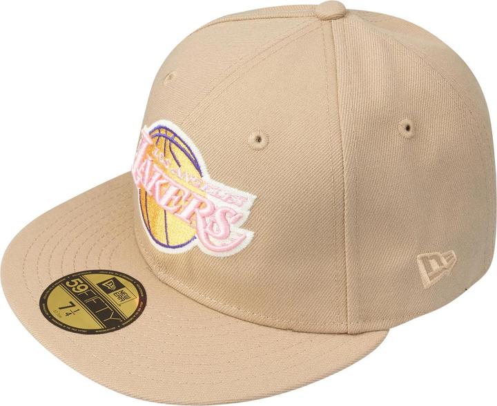 Actual product image New Era 59Fifty Fitted Cap - Los Angeles Lakers camel beige (7 1/4)