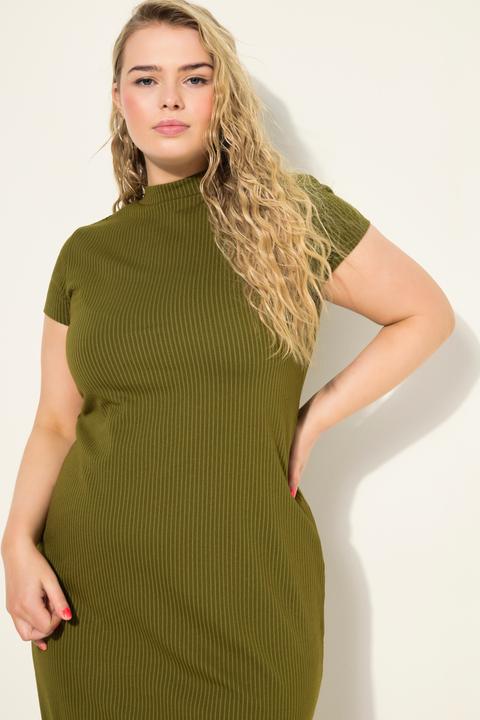Immagine prodotto Studio Untold Abito midi dal taglio aderente in jersey a costine OEKO-TEX con collo alto e mezze maniche (54)