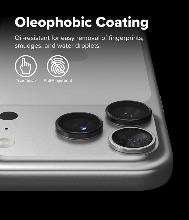 Produktbild Ringke - Camera Lens Frame Glass - iPhone 17 Pro / iPhone 17 Pro Max - Black (2 Stk., Apple iPhone 17 Pro, Apple iPhone 17 Pro Max)