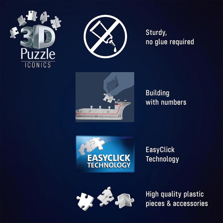 Produktbild Ravensburger Iconics: Allianz Arena - mit Licht (216 Teile)