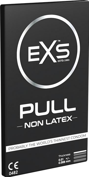 Produktbild EXS «Pull» Kondomkarte mit 3 latexfreien, absolut geruchlosen Kondomen (3 Stk.)