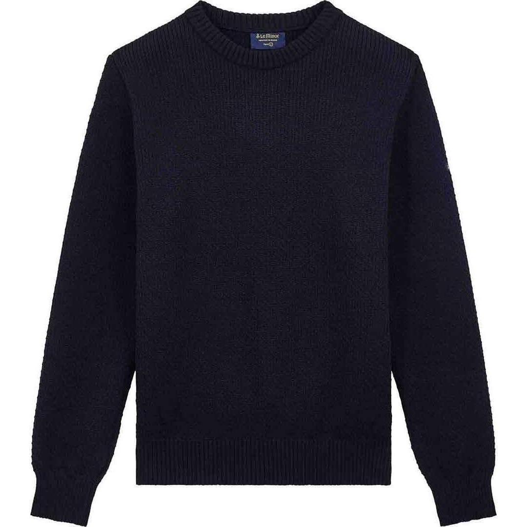 Le Minor, Herren, Pullover, Pullover mit Rundhalsausschnitt Norwegen, Blau, (XL)