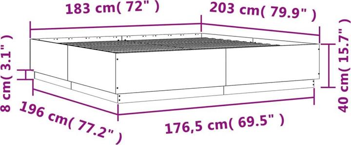 Image du produit vidaXL Bettgestell (200 x 200 cm)