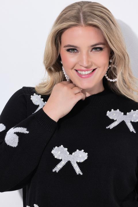 Produktbild Miamoda Pullover, Regular Fit, Schleifen mit Zierperlen (46, 48)