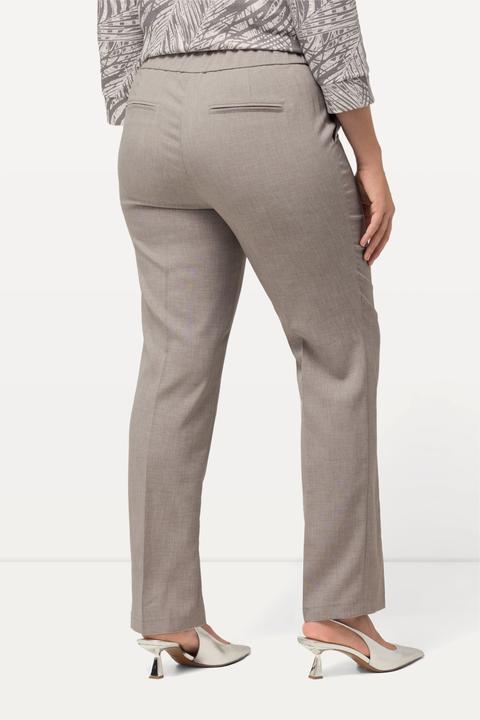 Immagine prodotto Ulla Popken Pantaloni modello Sophie con mélange, nervature, cintura comoda e taglio della gamba aderente (48)